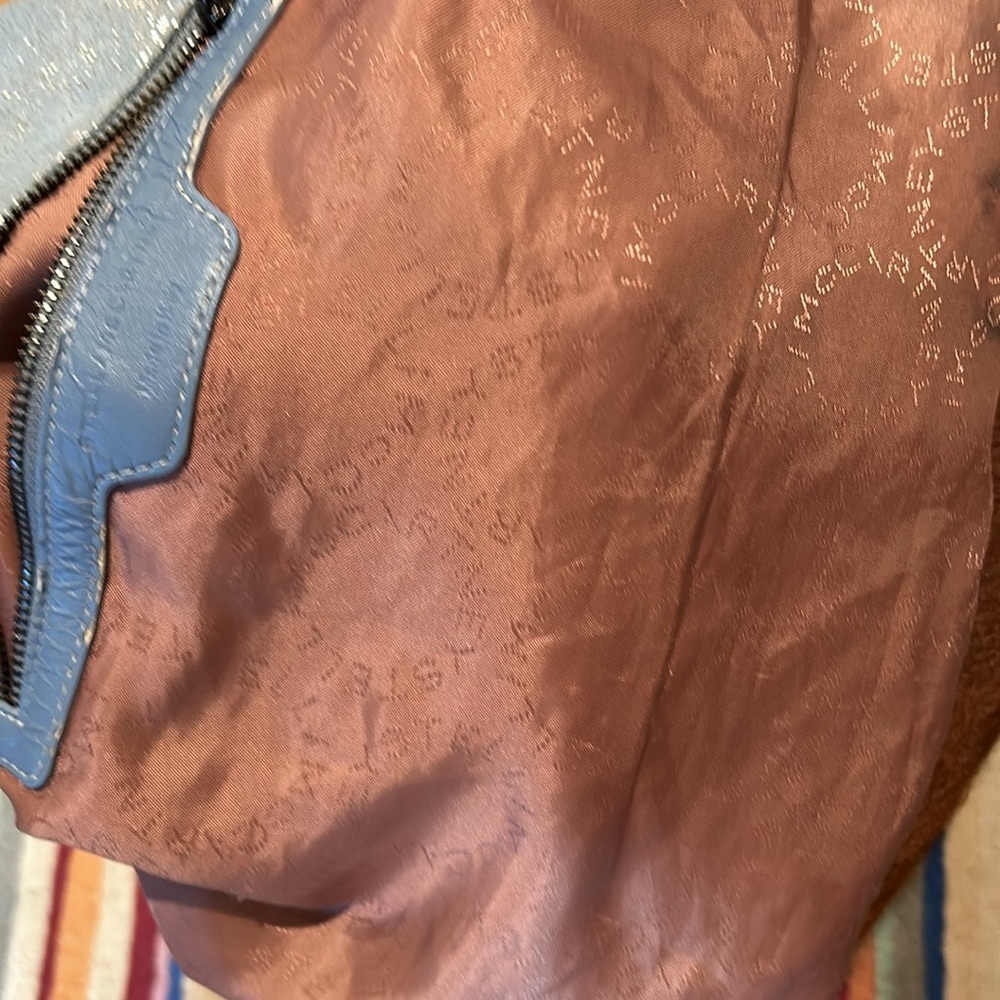 stella Mc Carney like new lg fold over or strap metallic bag - Picture 7 of 11